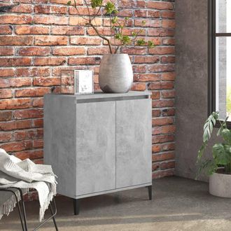 vidaXL Aparador De Madera Contrachapada Gris Hormig&oacute;n 60x35x70 Cm Vidaxl