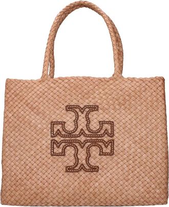 Tory Burch Roze Leren Schoudertas met Logo - Dames - Shoppers - Roze - ONE Size - Tassen