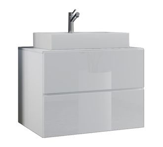 ebuy24 Ebuy24 - Vcm 2 Pcs Lavabo De Lavabo Lavabo Gabinete Inferior Ancho 60 Cm Muebles De Ba&ntilde;o Conjunto Con Cajones Lendas (blanco)