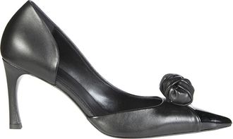 Rotate Decolte Punta Nodo - Dames - Pumps - Zwart - 36 2/3 EU - Leer - Schoenen