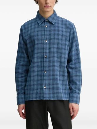 Won Hundred Blake shirt - men - Recycled Cotton/Cotton/Acrylic - 54 - Blue