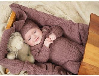 Maniere Cable Sweater Footie in Ivory at Nordstrom, Size 6M