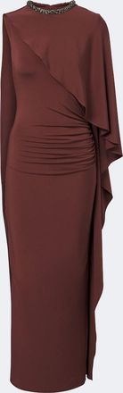 Roland Mouret Crystal-embellished jersey maxi dress