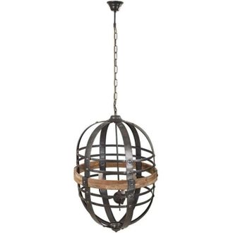 Wanderlust Deco L&aacute;mpara De Techo De Metal Negro 53x53x81/150