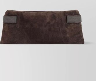 Brunello Cucinelli rectangular clutch monili detail