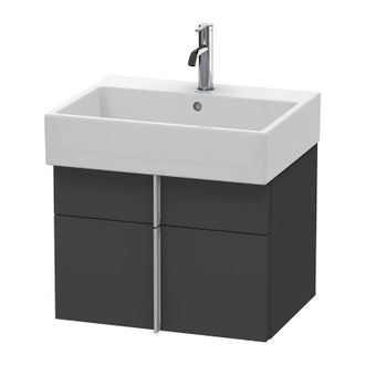 Duravit Duravit Vero Air Mueble De Pared 58,4 X 43,1 Cm, 1 Caj&oacute;n, 1 Extra&iacute;ble, Para Vero Air 235060, Color (frente/cuerpo): Grafito Mate Decoraci&oacute;n - Va650504
