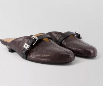 Ganni synthetic leather loafers