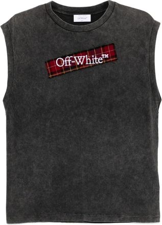 Off-white T-shirt con applicazione - Grigio