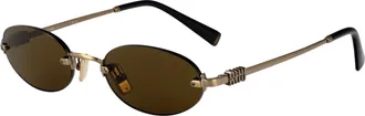 Miu Miu Womens Sunglasses 0mu A54s Old Gold Metal