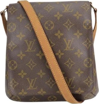 Louis Vuitton Pre-owned Vintage Canvas Cross Body Bag - Dames - Vintage Schoudertas - Bruin - ONE Size - Vintage