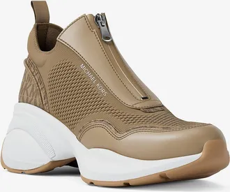 Michael Kors Zuma Mixed-Media Trainer