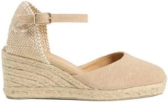 Castaner Carol Wedge Espadrille - Dames - Sleehakken - Beige - 35 EU - Katoen - Schoenen