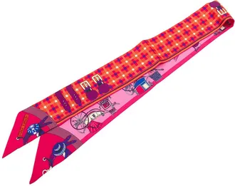 Herm&egrave;s Pre-owned Hermes Les Voitures Nouvelles Silk Twilly Scarf Ladies 4MTG0KG25803Z33C