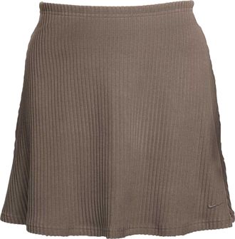 Nike Dames Chill Geribbelde Gebreide Mini Rok (Mink)