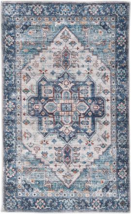 Tom Tailor Alfombra de ba&ntilde;o vintage impresa a m&aacute;quina turquesa 70x120 cm