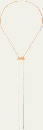 Nouvel Heritage 18K Full Pave Latch Pendant on GM Chain Necklace