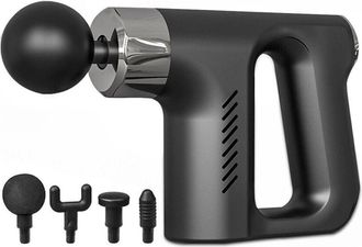 Trade Shop Trade Shop - Pistola Massaggiante Professionale 4 Testine 5 Velocit&agrave; Fascial Gun Ricaricabile