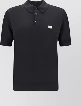 Dolce & Gabbana logoed collared polo shirt with short sleeves