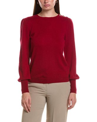 Bruno Magli Button Shoulder Wool & Cashmere-Blend Sweater