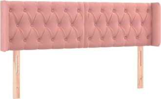 vidaXL Cabecero De Terciopelo Rosa 163x16x78/88 Cm Vidaxl