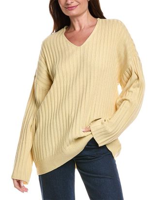 WeWoreWhat Weworewhat Oversized V-Neck Sweater
