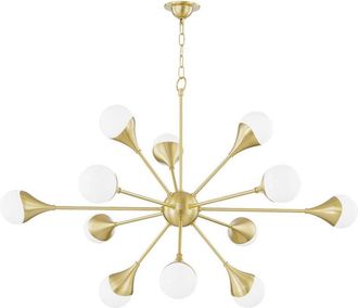 Hudson Valley Lighting Ariana Ara&ntilde;a De 12 Luces Lat&oacute;n, Vidrio, 2700k