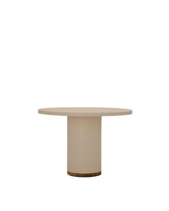 Hannun Mesa de exterior de microcemento en color arena, 110cm