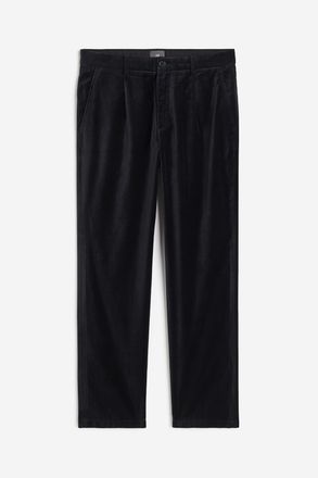H&M Samthose in Regular Fit - Schwarz