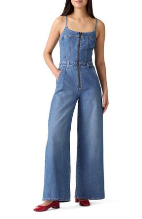Levi's Bustier Zip Denim Jumpsuit in Vintage Vibe at Nordstrom, Size Large