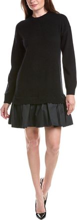 Naadam Naadam Premium Wool & Cashmere-Blend Mixed Media Mini Dress