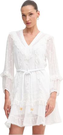 Hale Bob Xin Jurk - Dames - Korte kleedjes - Wit - XL - Rayon - Kleedjes