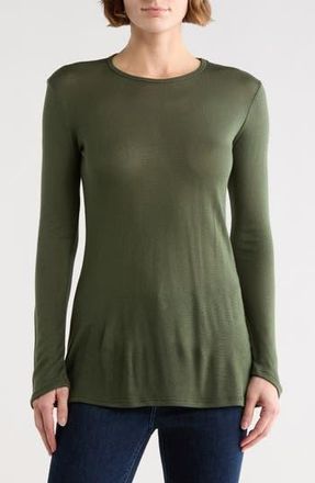 Go Couture Long Sleeve T-Shirt in Hunter Green Interlock at Nordstrom Rack, Size X-Large