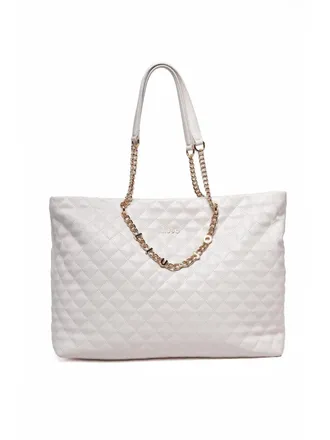 Liu Jo White Humita Quilted Chain Detail Polyester Tote Bag