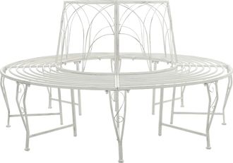 vidaXL Banco De &Aacute;rbol 8-n&uacute;mero De Plazas &Oslash; 160 X 89 Cm Acero Vidaxl