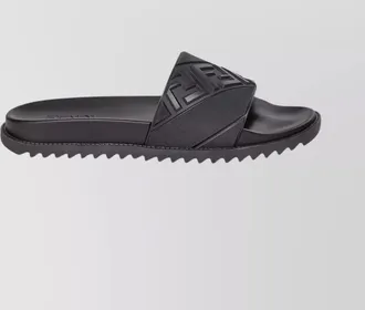 Fendi rubber logo strap slides