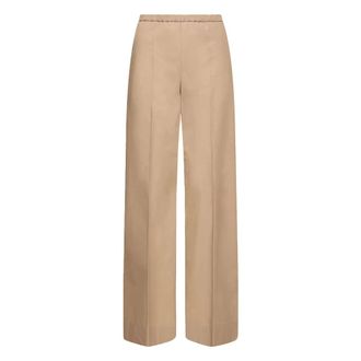 Moncler Wide Trousers, female, Beige, Size: 2XS Wide Trousers