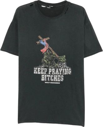Willy Chavarria Easy Tee - Heren - T-shirts - Grijs - M - Katoen - Tops