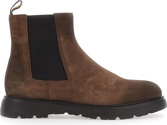 Doucal's Brown Suede Chelsea Boots