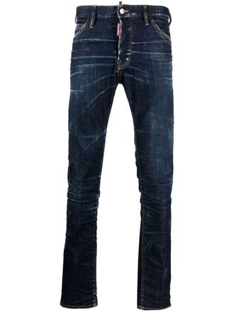 Dsquared2 Jeans slim con applicazione - Blu
