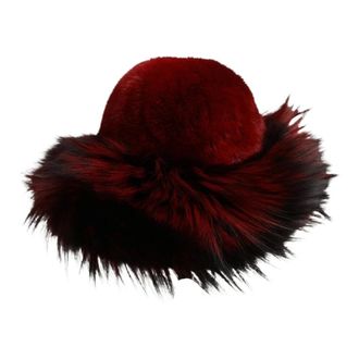Dolce & Gabbana Accessoires, Dames, Rood, ONE Size, Bucket Capello Hoed