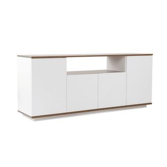 Calicosy Buffet de 4 puertas y 1 nicho central l180 cm - blanco y madera