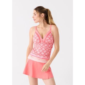 Cabana Life Embroidered Tankini Top in Amelia Island at Nordstrom, Size X-Large