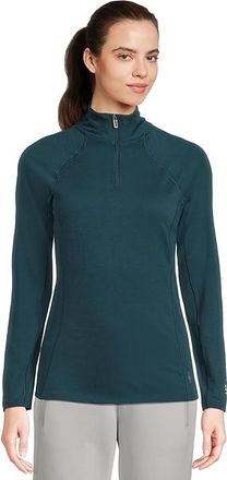 Smartwool Classic All-Season Merino Base Layer 1/4 Zip Womens Clothing Twilight Blue 1 : SM, Nylon/Wool
