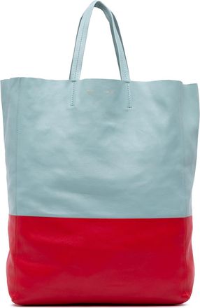 Celine Pre-owned Womens Leather Color Block Tote - Light Blue - One Size