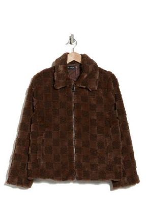 Love Token Suki Faux Fur Jacket in Brown at Nordstrom Rack, Size X-Small