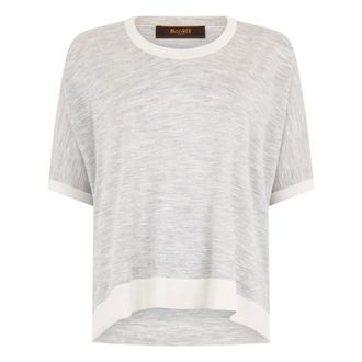 Moorer Round-neck Knitwear, female, Gray, Size: XL Aria T-shirt