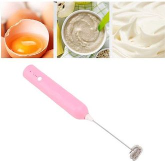 OEM Espumador De Leche, Batidor De Huevos, Mini Batidora Dom&eacute;stica, Batidora El&eacute;ctrica Multifuncional, Port&aacute;til, Espumador Inal&aacute;mbrico - Rosa