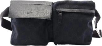 Gucci Pre-owned Vintage Riemtas - unisex - Vintage Heuptassen - Zwart - ONE Size - Leer - Vintage