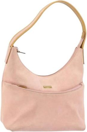 Gucci Pre-owned Su&egrave;de Schoudertas - Dames - Vintage Schoudertas - Roze - ONE Size - Su&egrave;de - Vintage