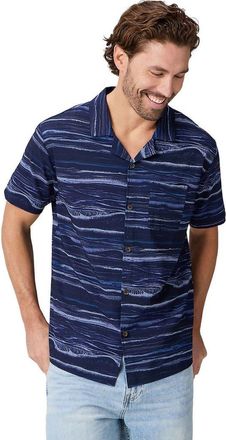 Fabletics Mens The Cabana Button Up in Deep Navy Breaking Waves at Nordstrom, Size Xx-Large